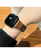 For Apple Watch 10 46mm / Ultra 2 / Ultra 49mm / 9 8 7 45mm / SE (2023) SE (2022) SE 6 5 4 44mm / 3 2 1 42mm Watch Strap Denim Band - Black+Silver Buckle