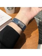 For Apple Watch 10 46mm / Ultra 2 / Ultra 49mm / 9 8 7 45mm / SE (2023) SE (2022) SE 6 5 4 44mm / 3 2 1 42mm Watch Strap Denim Band - Blue+Silver Buckle