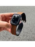 For Apple Watch 10 46mm / Ultra 2 / Ultra 49mm / 9 8 7 45mm / SE (2023) SE (2022) SE 6 5 4 44mm / 3 2 1 42mm Watch Strap Genuine Cow Leather Magnetic Band - Dark Brown