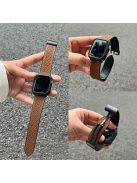 For Apple Watch 10 46mm / Ultra 2 / Ultra 49mm / 9 8 7 45mm / SE (2023) SE (2022) SE 6 5 4 44mm / 3 2 1 42mm Watch Strap Genuine Cow Leather Magnetic Band - Dark Brown