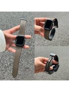 For Apple Watch 10 46mm / Ultra 2 / Ultra 49mm / 9 8 7 45mm / SE (2023) SE (2022) SE 6 5 4 44mm / 3 2 1 42mm Watch Strap Genuine Cow Leather Magnetic Band - Tan