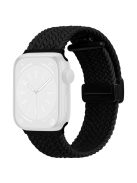 For Apple Watch 10 46mm / Ultra 2 / Ultra 49mm / 9 8 7 45mm / SE (2023) SE (2022) SE 6 5 4 44mm / 3 2 1 42mm Watch Strap Nylon Wristband - Black