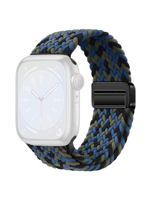 For Apple Watch 10 46mm / Ultra 2 / Ultra 49mm / 9 8 7 45mm / SE (2023) SE (2022) SE 6 5 4 44mm / 3 2 1 42mm Watch Strap Nylon Wristband - Blue Camo