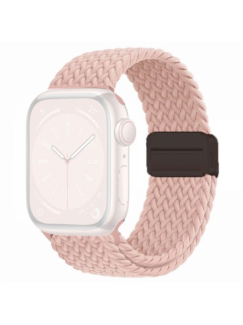 For Apple Watch 10 46mm / Ultra 2 / Ultra 49mm / 9 8 7 45mm / SE (2023) SE (2022) SE 6 5 4 44mm / 3 2 1 42mm Watch Strap Nylon Wristband - Milk Tea