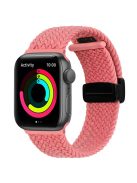 For Apple Watch 10 46mm / Ultra 2 / Ultra 49mm / 9 8 7 45mm / SE (2023) SE (2022) SE 6 5 4 44mm / 3 2 1 42mm Watch Strap Nylon Wristband - Pink