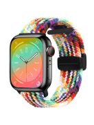 For Apple Watch 10 46mm / Ultra 2 / Ultra 49mm / 9 8 7 45mm / SE (2023) SE (2022) SE 6 5 4 44mm / 3 2 1 42mm Watch Strap Nylon Wristband - Rainbow