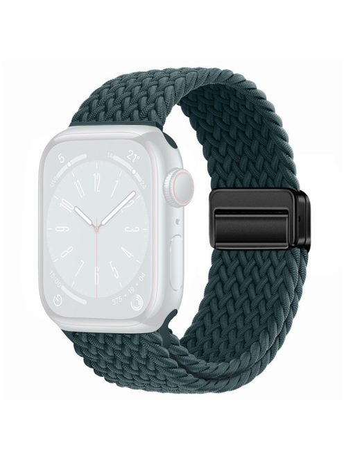 For Apple Watch 10 46mm / Ultra 2 / Ultra 49mm / 9 8 7 45mm / SE (2023) SE (2022) SE 6 5 4 44mm / 3 2 1 42mm Watch Strap Nylon Wristband - Rainforest Green