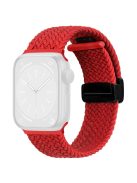 For Apple Watch 10 46mm / Ultra 2 / Ultra 49mm / 9 8 7 45mm / SE (2023) SE (2022) SE 6 5 4 44mm / 3 2 1 42mm Watch Strap Nylon Wristband - Red