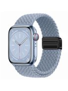 For Apple Watch 10 46mm / Ultra 2 / Ultra 49mm / 9 8 7 45mm / SE (2023) SE (2022) SE 6 5 4 44mm / 3 2 1 42mm Watch Strap Nylon Wristband - Rock Cyan