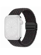 For Apple Watch 10 46mm / Ultra 2 / Ultra 49mm / 9 8 7 45mm / SE (2023) SE (2022) SE 6 5 4 44mm / 3 2 1 42mm Watch Strap Nylon Wristband - Starlight Black