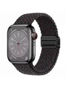 For Apple Watch 10 46mm / Ultra 2 / Ultra 49mm / 9 8 7 45mm / SE (2023) SE (2022) SE 6 5 4 44mm / 3 2 1 42mm Watch Strap Nylon Wristband - Starlight Black