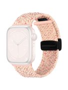 For Apple Watch 10 46mm / Ultra 2 / Ultra 49mm / 9 8 7 45mm / SE (2023) SE (2022) SE 6 5 4 44mm / 3 2 1 42mm Watch Strap Nylon Wristband - Starlight Pink