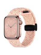 For Apple Watch 10 46mm / Ultra 2 / Ultra 49mm / 9 8 7 45mm / SE (2023) SE (2022) SE 6 5 4 44mm / 3 2 1 42mm Watch Strap Nylon Wristband - Starlight Pink