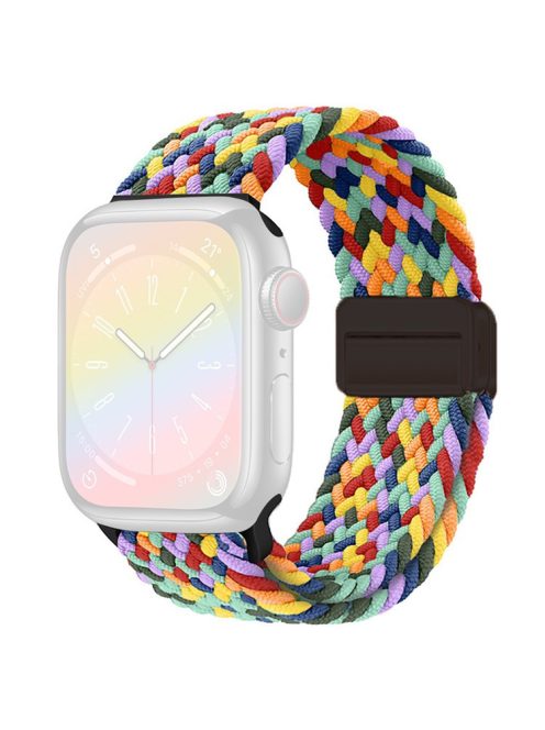 For Apple Watch 10 46mm / Ultra 2 / Ultra 49mm / 9 8 7 45mm / SE (2023) SE (2022) SE 6 5 4 44mm / 3 2 1 42mm Watch Strap Nylon Wristband - W Multi-Color