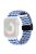 For Apple Watch 10 46mm / Ultra 2 / Ultra 49mm / 9 8 7 45mm / SE (2023) SE (2022) SE 6 5 4 44mm / 3 2 1 42mm Watch Strap Nylon Wristband - Wave / Blue+White