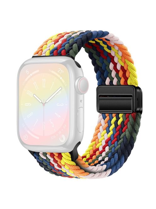 For Apple Watch 10 46mm / Ultra 2 / Ultra 49mm / 9 8 7 45mm / SE (2023) SE (2022) SE 6 5 4 44mm / 3 2 1 42mm Watch Strap Nylon Wristband - Z Multi-Color