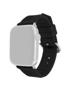 For Apple Watch 10 46mm / Ultra 2 / Ultra 49mm / 9 8 7 45mm / SE (2023) SE (2022) SE 6 5 4 44mm / 3 2 1 42mm Watch Strap Silicone Band - Black