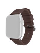 For Apple Watch 10 46mm / Ultra 2 / Ultra 49mm / 9 8 7 45mm / SE (2023) SE (2022) SE 6 5 4 44mm / 3 2 1 42mm Watch Strap Silicone Band - Brown