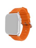 For Apple Watch 10 46mm / Ultra 2 / Ultra 49mm / 9 8 7 45mm / SE (2023) SE (2022) SE 6 5 4 44mm / 3 2 1 42mm Watch Strap Silicone Band - Orange