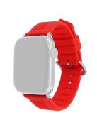 For Apple Watch 10 46mm / Ultra 2 / Ultra 49mm / 9 8 7 45mm / SE (2023) SE (2022) SE 6 5 4 44mm / 3 2 1 42mm Watch Strap Silicone Band - Red