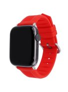 For Apple Watch 10 46mm / Ultra 2 / Ultra 49mm / 9 8 7 45mm / SE (2023) SE (2022) SE 6 5 4 44mm / 3 2 1 42mm Watch Strap Silicone Band - Red