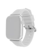 For Apple Watch 10 46mm / Ultra 2 / Ultra 49mm / 9 8 7 45mm / SE (2023) SE (2022) SE 6 5 4 44mm / 3 2 1 42mm Watch Strap Silicone Band - White