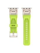 For Apple Watch 10 46mm / Ultra 2 / Ultra 49mm / 9 8 7 45mm / SE (2023) SE (2022) SE 6 5 4 44mm / 3 2 1 42mm Watch Strap TPU Band - Fluorescent Green