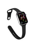 For Apple Watch 10 46mm / Ultra 2 / Ultra 49mm / 9 8 7 45mm / SE (2023) SE (2022) SE 6 5 4 44mm / 3 2 1 42mm Watch Straps Slim Band - Black