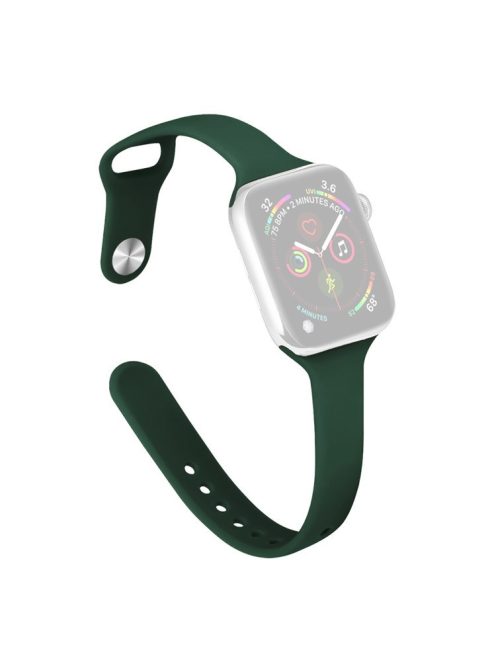 For Apple Watch 10 46mm / Ultra 2 / Ultra 49mm / 9 8 7 45mm / SE (2023) SE (2022) SE 6 5 4 44mm / 3 2 1 42mm Watch Straps Slim Band - Blackish Green