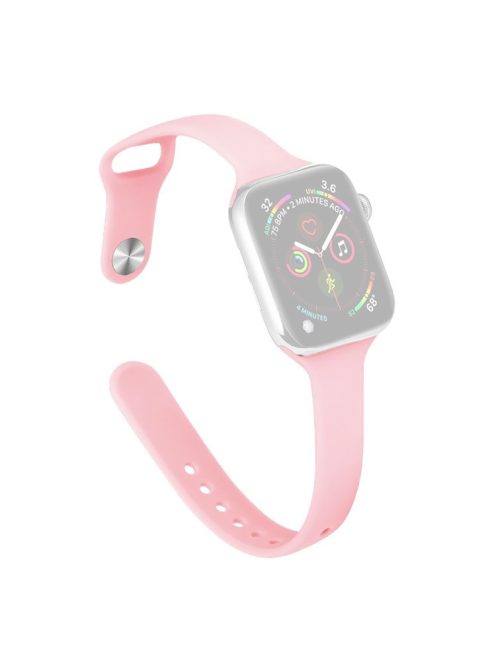 For Apple Watch 10 46mm / Ultra 2 / Ultra 49mm / 9 8 7 45mm / SE (2023) SE (2022) SE 6 5 4 44mm / 3 2 1 42mm Watch Straps Slim Band - Bright Pink