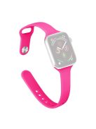 For Apple Watch 10 46mm / Ultra 2 / Ultra 49mm / 9 8 7 45mm / SE (2023) SE (2022) SE 6 5 4 44mm / 3 2 1 42mm Watch Straps Slim Band - Hot Pink