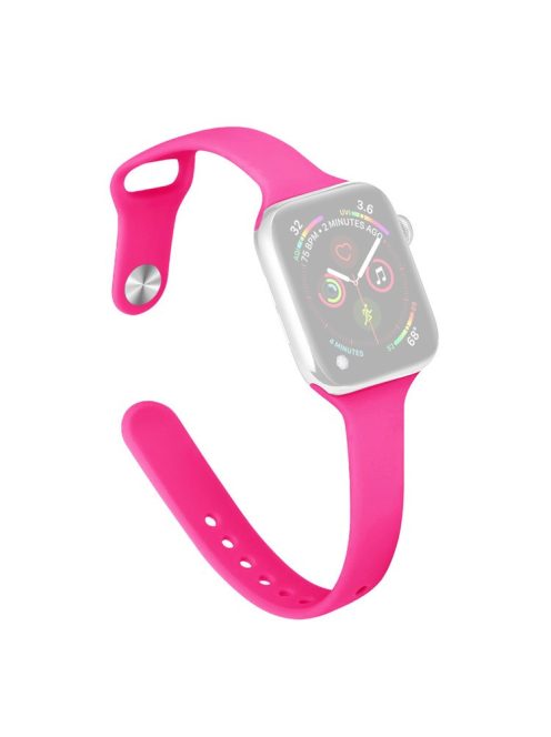 For Apple Watch 10 46mm / Ultra 2 / Ultra 49mm / 9 8 7 45mm / SE (2023) SE (2022) SE 6 5 4 44mm / 3 2 1 42mm Watch Straps Slim Band - Hot Pink