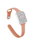 For Apple Watch 10 46mm / Ultra 2 / Ultra 49mm / 9 8 7 45mm / SE (2023) SE (2022) SE 6 5 4 44mm / 3 2 1 42mm Watch Straps Slim Band - Light Coffee