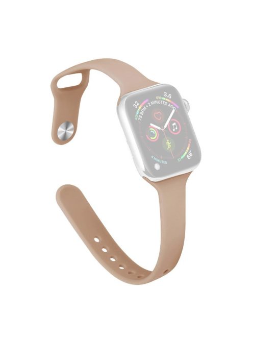 For Apple Watch 10 46mm / Ultra 2 / Ultra 49mm / 9 8 7 45mm / SE (2023) SE (2022) SE 6 5 4 44mm / 3 2 1 42mm Watch Straps Slim Band - Milk Tea