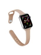 For Apple Watch 10 46mm / Ultra 2 / Ultra 49mm / 9 8 7 45mm / SE (2023) SE (2022) SE 6 5 4 44mm / 3 2 1 42mm Watch Straps Slim Band - Milk Tea