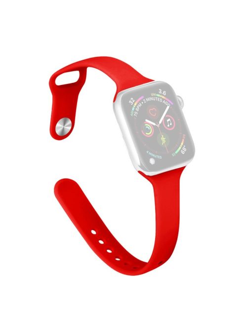 For Apple Watch 10 46mm / Ultra 2 / Ultra 49mm / 9 8 7 45mm / SE (2023) SE (2022) SE 6 5 4 44mm / 3 2 1 42mm Watch Straps Slim Band - Red