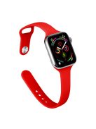 For Apple Watch 10 46mm / Ultra 2 / Ultra 49mm / 9 8 7 45mm / SE (2023) SE (2022) SE 6 5 4 44mm / 3 2 1 42mm Watch Straps Slim Band - Red