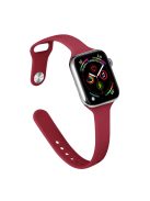 For Apple Watch 10 46mm / Ultra 2 / Ultra 49mm / 9 8 7 45mm / SE (2023) SE (2022) SE 6 5 4 44mm / 3 2 1 42mm Watch Straps Slim Band - Rose Red