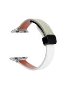 For Apple Watch 10 46mm / Ultra 2 / Ultra 49mm / 9 8 7 45mm / SE (2023) SE (2022) SE 6 5 4 44mm / 3 2 1 42mm Watchband - Beige Apricot+Avocado Green