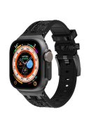 For Apple Watch 10 46mm / Ultra 2 / Ultra 49mm / 9 8 7 45mm / SE (2023) SE (2022) SE 6 5 4 44mm / 3 2 1 42mm Watchband - Black Buckle+Black