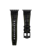 For Apple Watch 10 46mm / Ultra 2 / Ultra 49mm / 9 8 7 45mm / SE (2023) SE (2022) SE 6 5 4 44mm / 3 2 1 42mm Watchband - Black Buckle+Black / Yellow