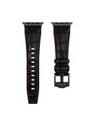 For Apple Watch 10 46mm / Ultra 2 / Ultra 49mm / 9 8 7 45mm / SE (2023) SE (2022) SE 6 5 4 44mm / 3 2 1 42mm Watchband - Black Buckle+Red / Black