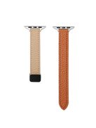 For Apple Watch 10 46mm / Ultra 2 / Ultra 49mm / 9 8 7 45mm / SE (2023) SE (2022) SE 6 5 4 44mm / 3 2 1 42mm Watchband - Orange+Apricot