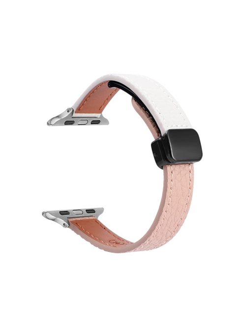 For Apple Watch 10 46mm / Ultra 2 / Ultra 49mm / 9 8 7 45mm / SE (2023) SE (2022) SE 6 5 4 44mm / 3 2 1 42mm Watchband - Pink+Beige Apricot