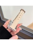 For Apple Watch 10 46mm / Ultra 2 / Ultra 49mm / 9 8 7 45mm / SE (2023) SE (2022) SE 6 5 4 44mm / 3 2 1 42mm Watchband Genuine Cow Leather Strap - Beige