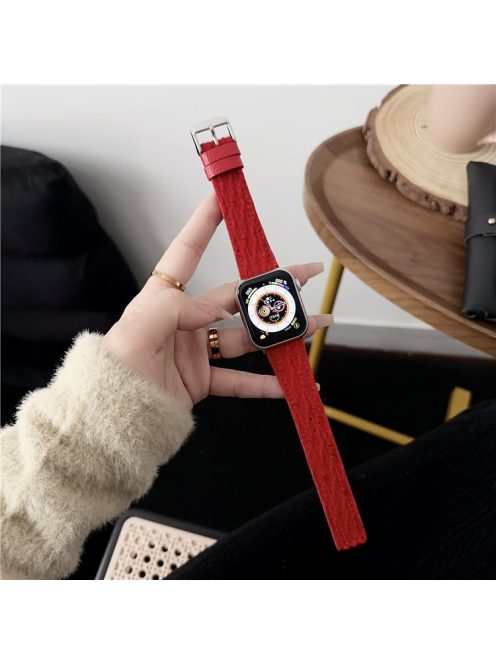 For Apple Watch 10 46mm / Ultra 2 / Ultra 49mm / 9 8 7 45mm / SE (2023) SE (2022) SE 6 5 4 44mm / 3 2 1 42mm Watchband Woolen Strap Replacement - Red