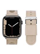 For Apple Watch 10 46mm / Ultra 2 / Ultra 49mm / 9 8 7 45mm / SE (2023) SE (2022) SE 6 5 4 44mm / 3 2 1 42mm Waterproof Nylon Watch Band - Beige