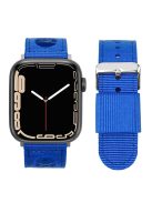 For Apple Watch 10 46mm / Ultra 2 / Ultra 49mm / 9 8 7 45mm / SE (2023) SE (2022) SE 6 5 4 44mm / 3 2 1 42mm Waterproof Nylon Watch Band - Dark Blue