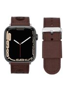 For Apple Watch 10 46mm / Ultra 2 / Ultra 49mm / 9 8 7 45mm / SE (2023) SE (2022) SE 6 5 4 44mm / 3 2 1 42mm Waterproof Nylon Watch Band - Dark Brown