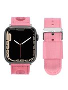 For Apple Watch 10 46mm / Ultra 2 / Ultra 49mm / 9 8 7 45mm / SE (2023) SE (2022) SE 6 5 4 44mm / 3 2 1 42mm Waterproof Nylon Watch Band - Pink